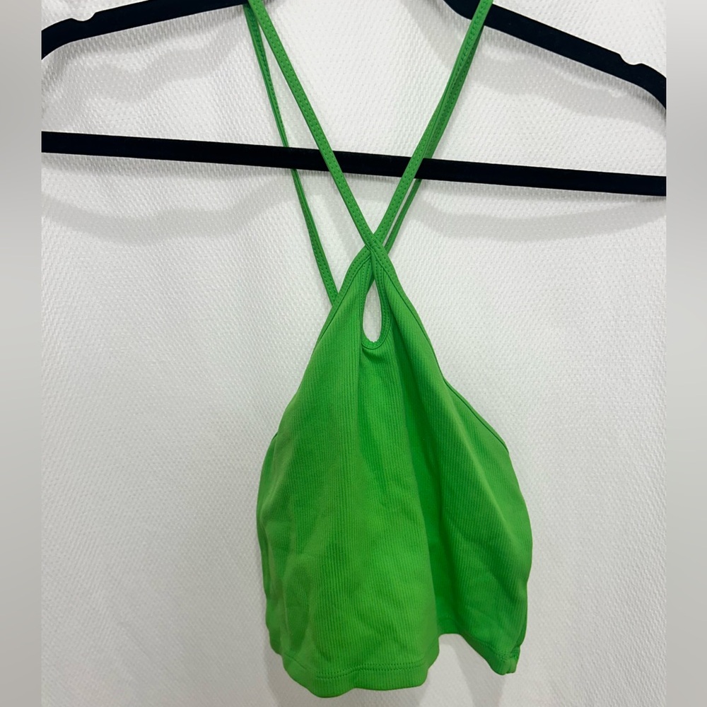 Neon green zara top